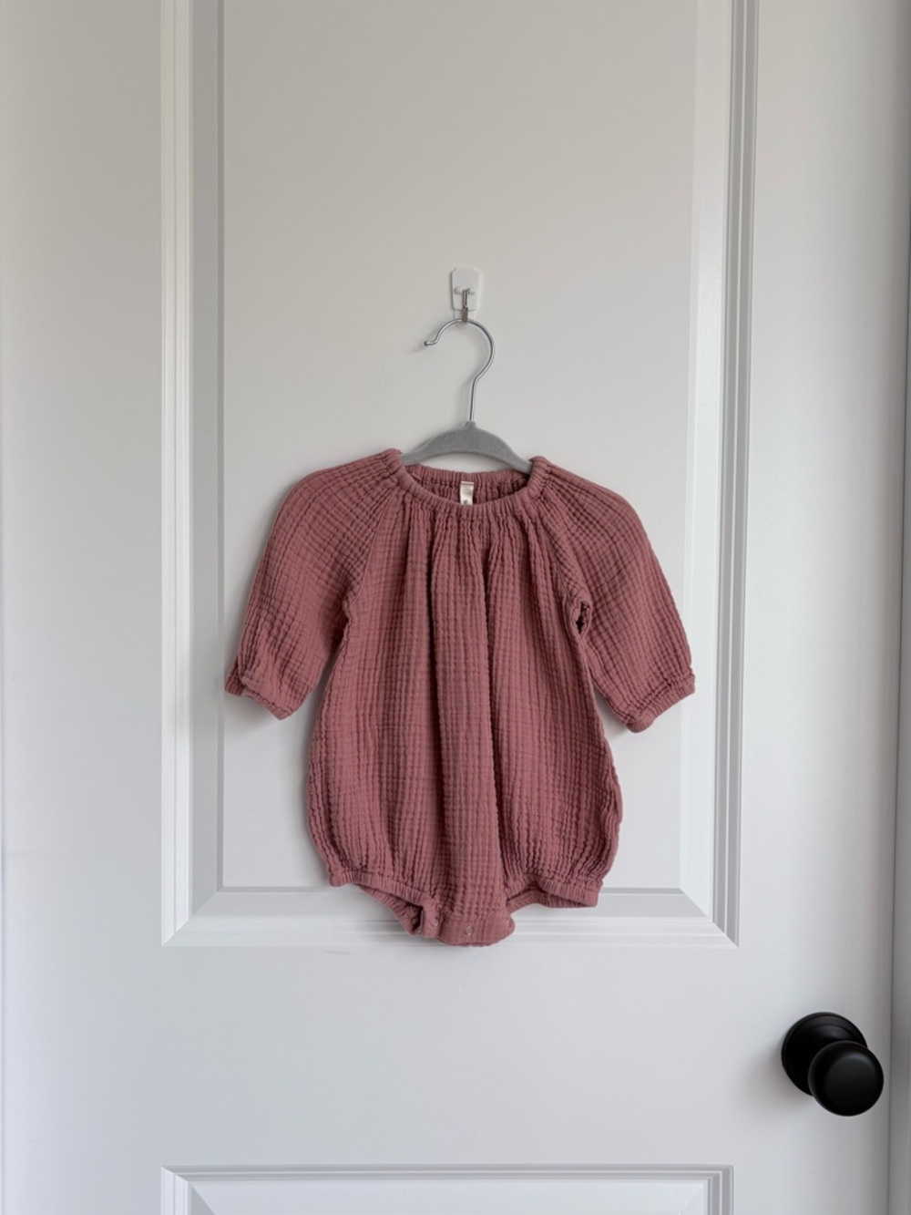 🫶🏻Wild Wawa Mauve Muslin Cotton Long Sleeve Bubble